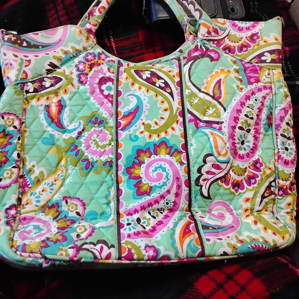Vera Bradley Vibrant Paisley Quilted Tote Bag